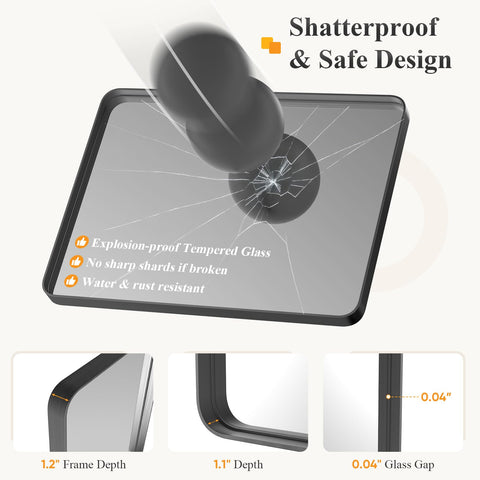Sweetcrispy mirror installed in bathroom showing improved grooming visibility