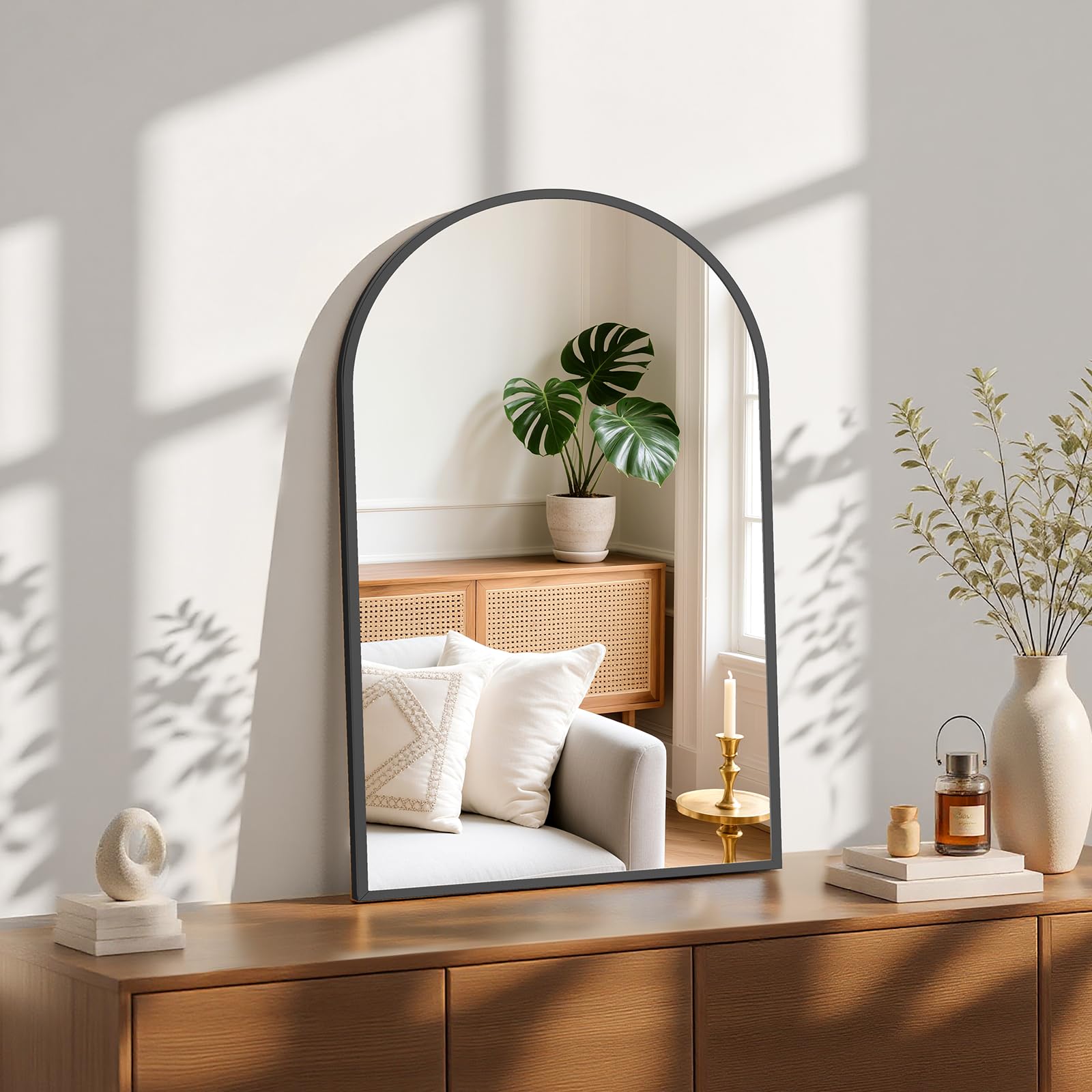 Sweetcrispy mirror in bathroom setting adds style and moisture-resistant function