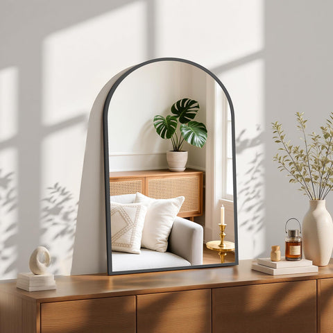 Sweetcrispy mirror in bathroom setting adds style and moisture-resistant function