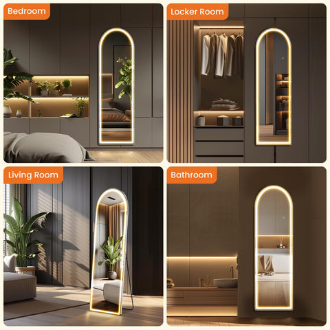 Sweetcrispy mirror styled in bedroom showing lighting and decor integration benefit