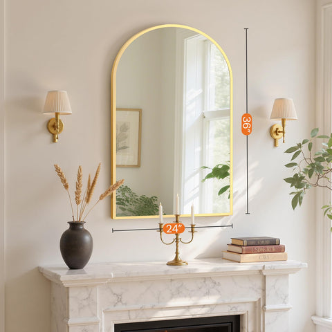 Sweetcrispy mirror mounted above vanity showing easy installation and functional design