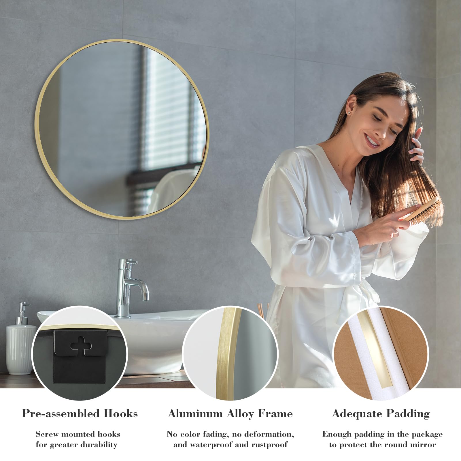 Sweetcrispy reinforced packaging protects mirror during shipping for safe arrival