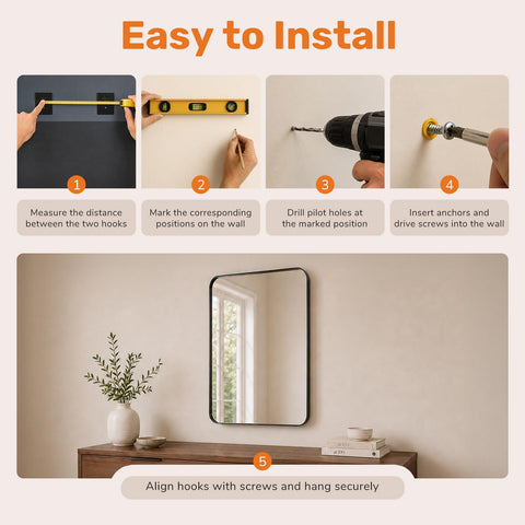 Sweetcrispy mirror with person reflection showing true-to-life clarity and scale