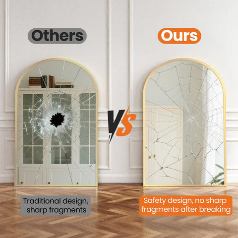 Sweetcrispy mirror in protective packaging showing secure shipping and damage prevention