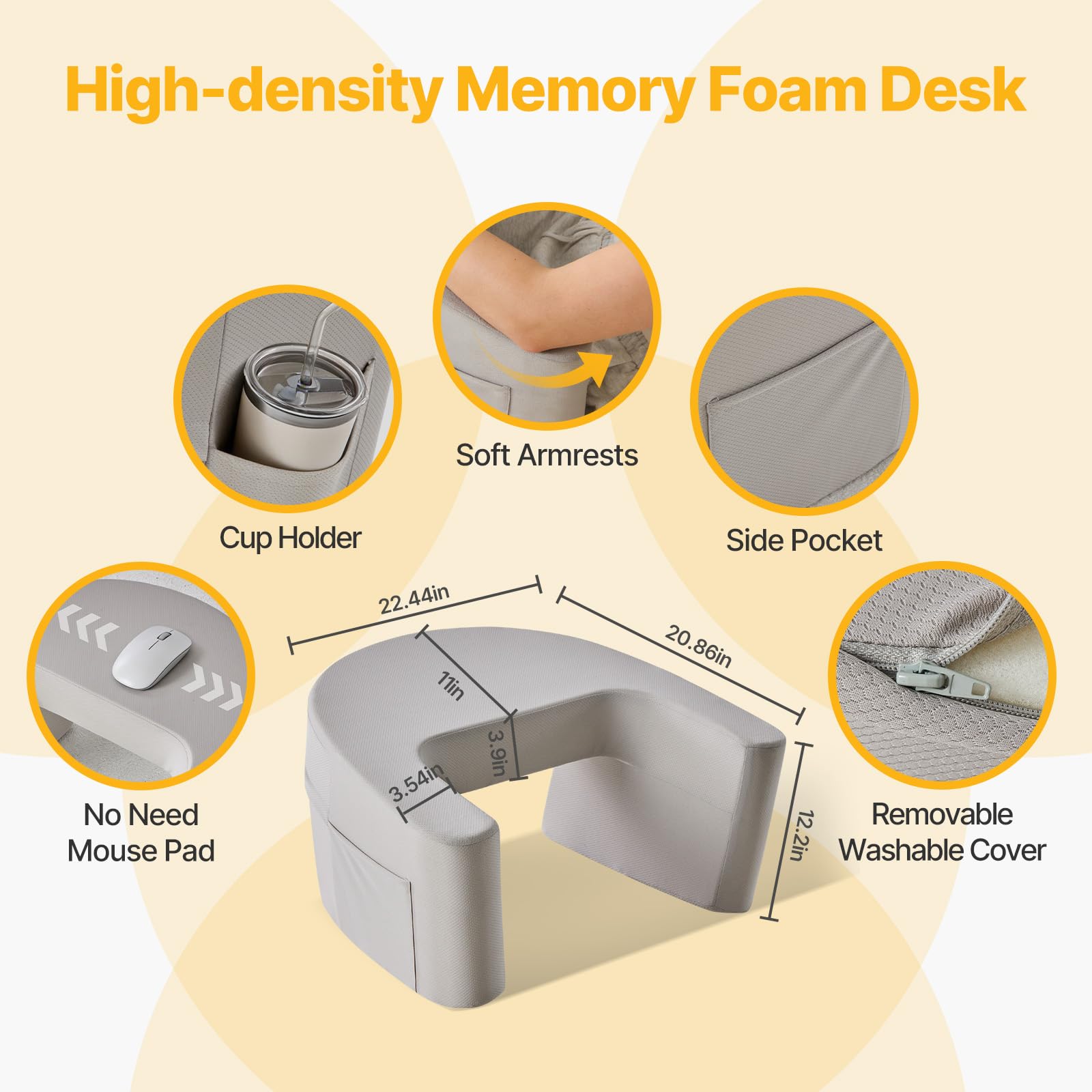 Sweetcrispy lap desk top with 17" laptop demonstrating roomy surface and secure device support