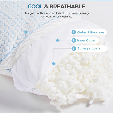 Sweetnight queen pillow on bed illustrating comfortable cool sleep