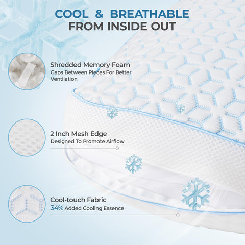 Sweetnight shredded memory foam detail highlighting breathable support