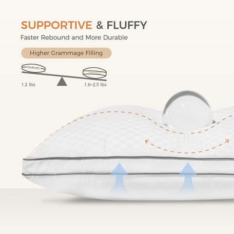 SweetNight pillow next to ruler displaying 18x34 size for accurate scale and fit