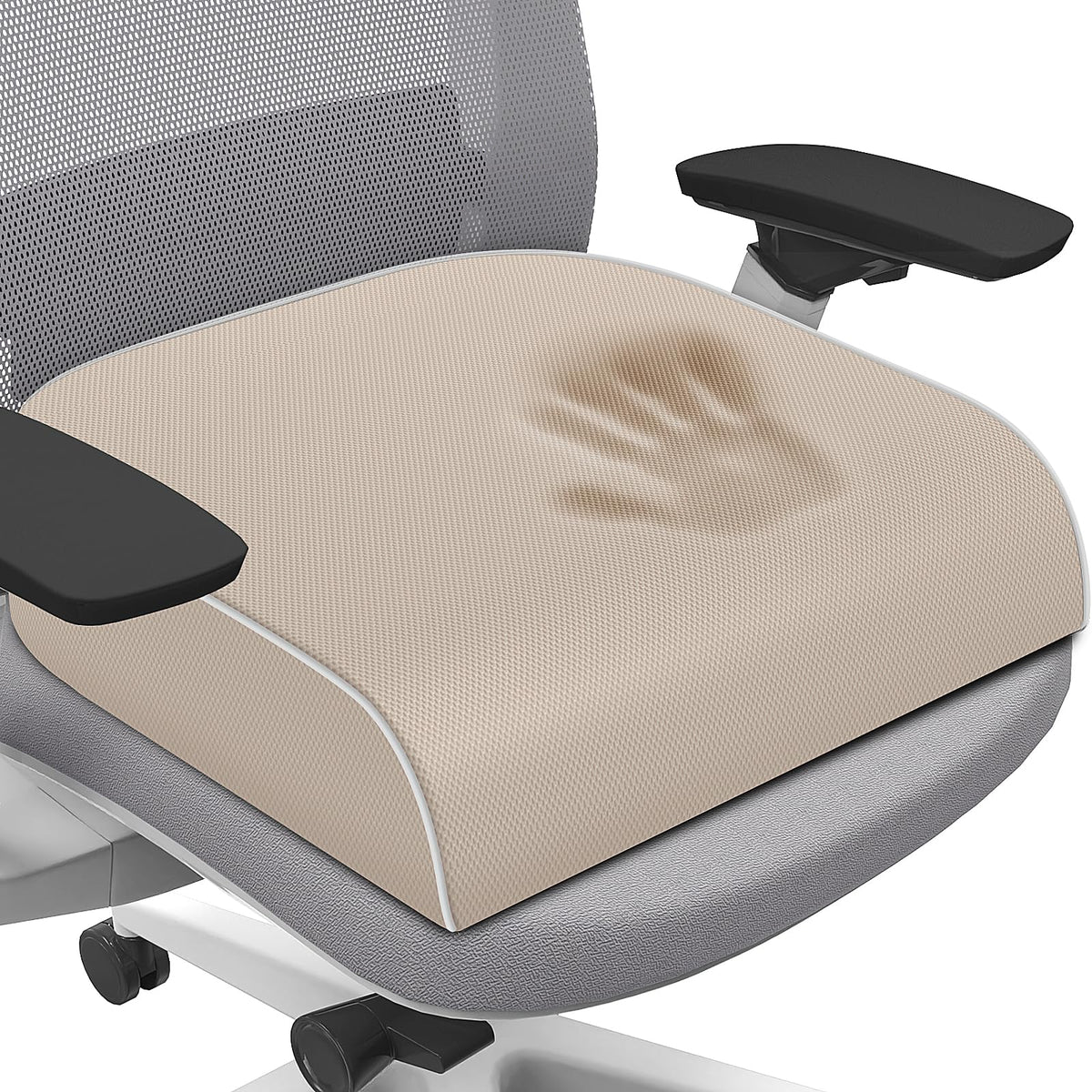 SweetSlubr front view of cushion showing sleek profile and comfort