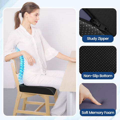SweetSlubr cushion placed on office chair improving seated comfort