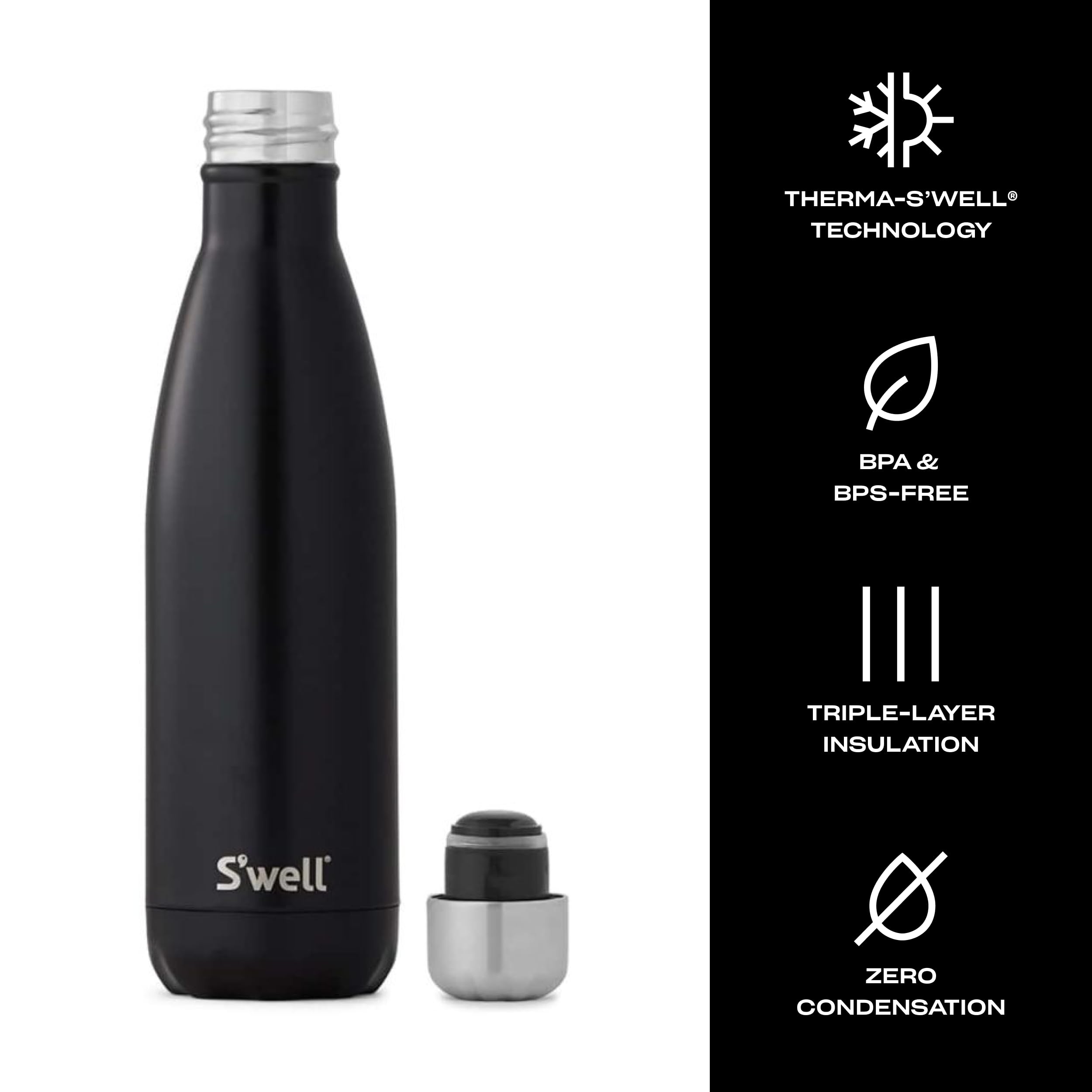 S'well London Chimney in a backpack pocket showing portability and sweat-free exterior protection