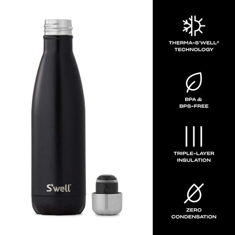 S'well London Chimney in a backpack pocket showing portability and sweat-free exterior protection