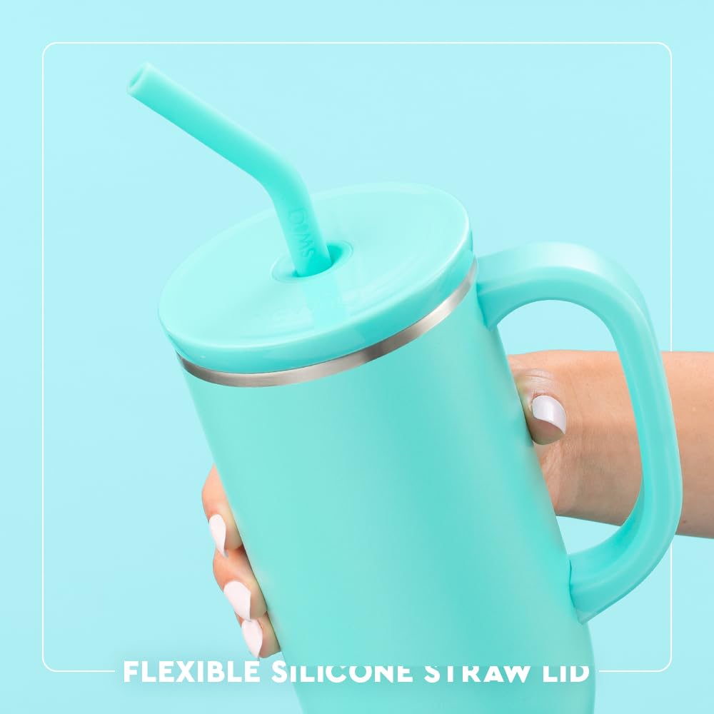 Swig Life top view with ice demonstrating easy filling and long-lasting cold