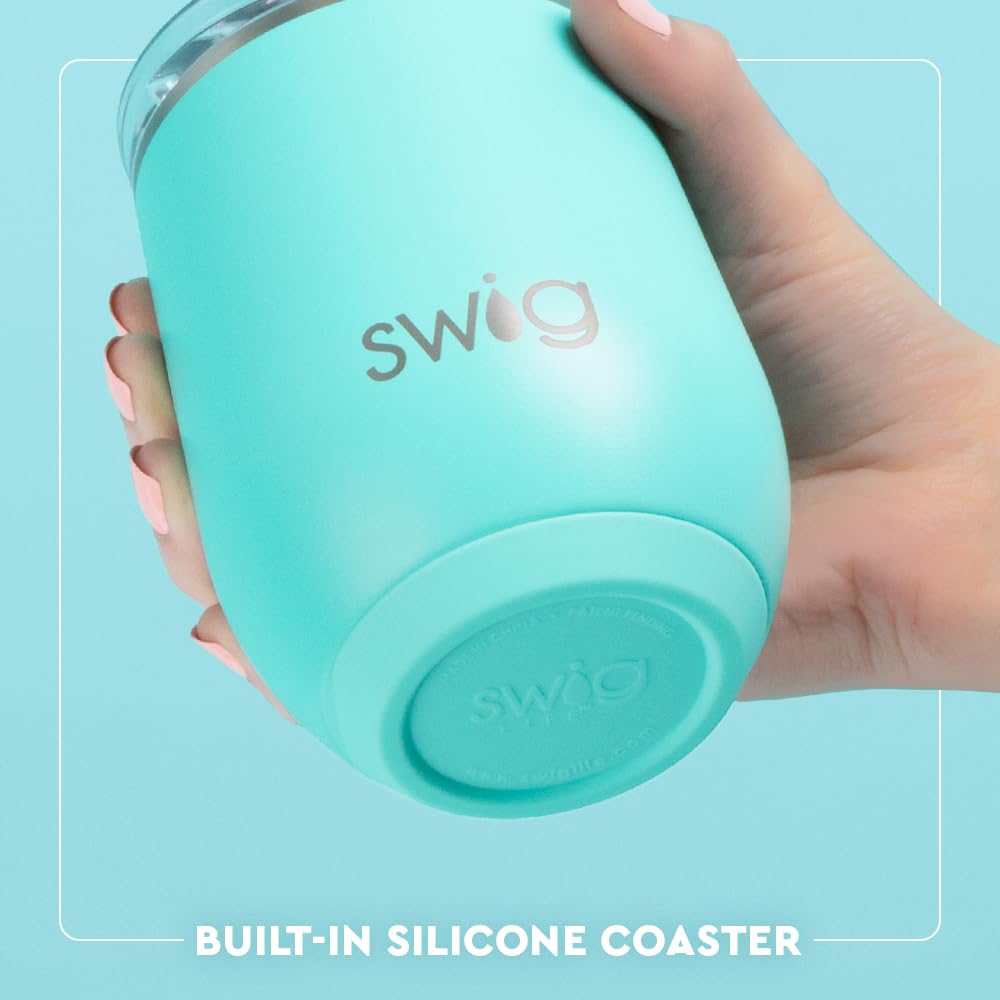 Swig Life Bride to Be base detail showing non-slip coaster protection