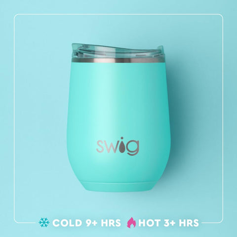 Swig Life Bride to Be in hand demonstrating portable size and grip