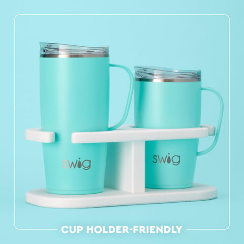 Swig Life Honey Meadow on a desk with accessories illustrating everyday style