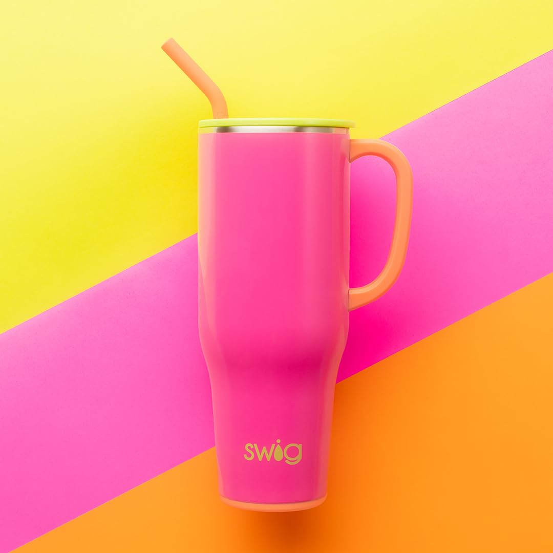 Swig Life handle detail for easy carrying and comfortable grip benefit