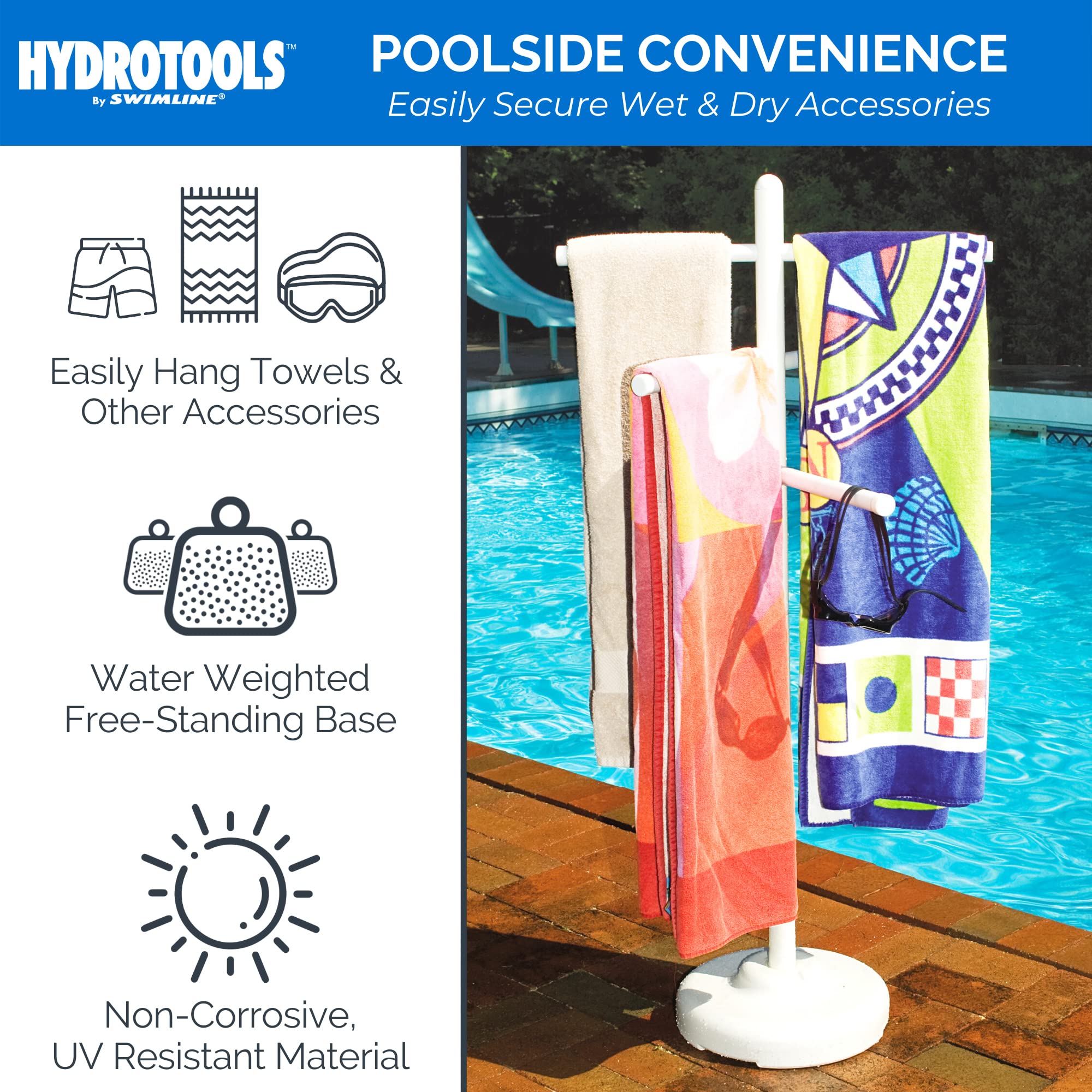 Swimline HydroTools arm connection detail highlighting sturdy PVC construction