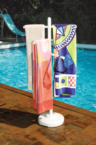 Swimline HydroTools base fill point close-up demonstrating easy water ballast