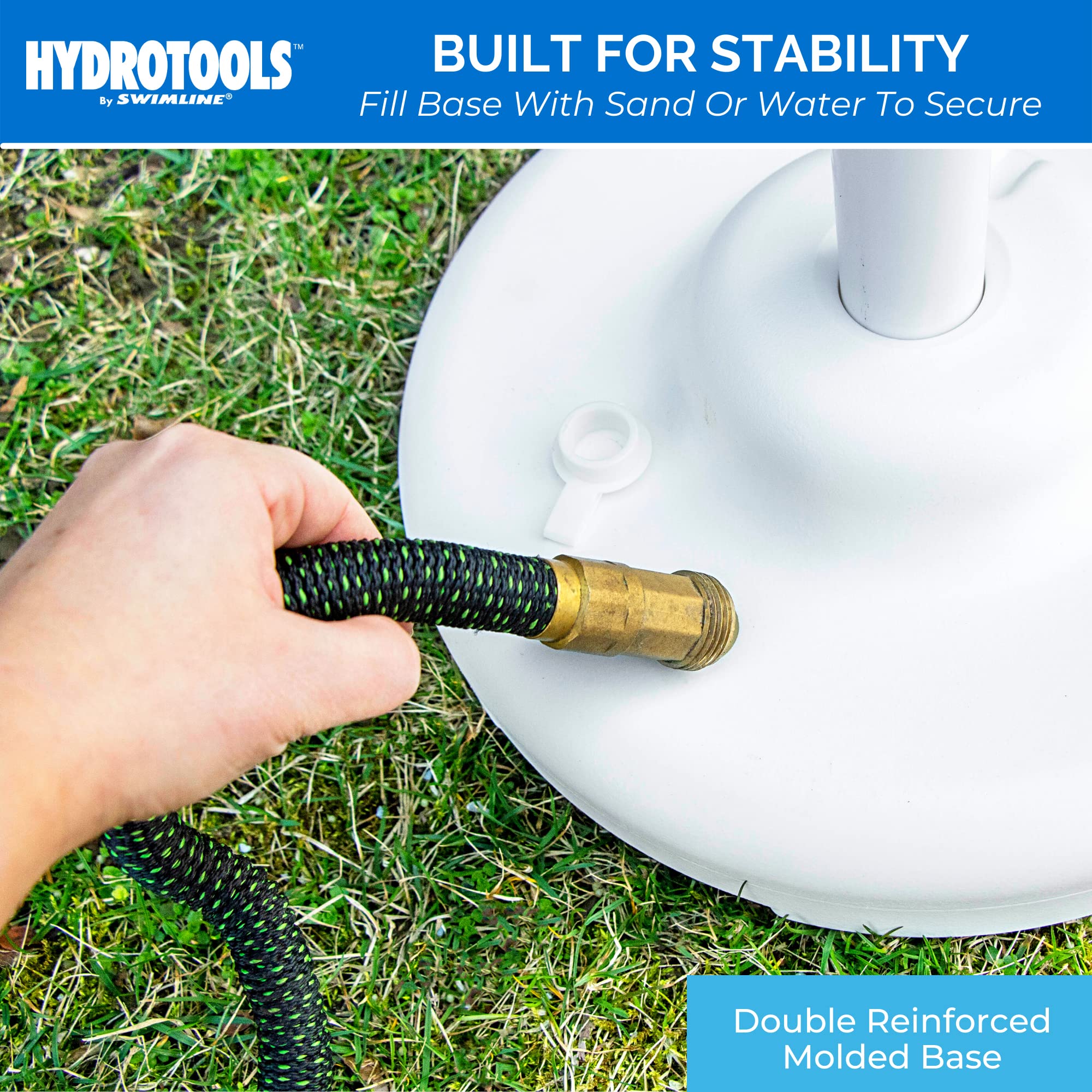 Swimline HydroTools PVC texture close-up showing UV-resistant material benefit