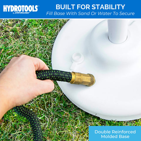 Swimline HydroTools PVC texture close-up showing UV-resistant material benefit