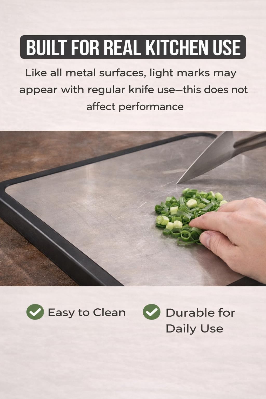 Swing & Swagger double-sided view showing both faces for versatile food preparation and stable performance