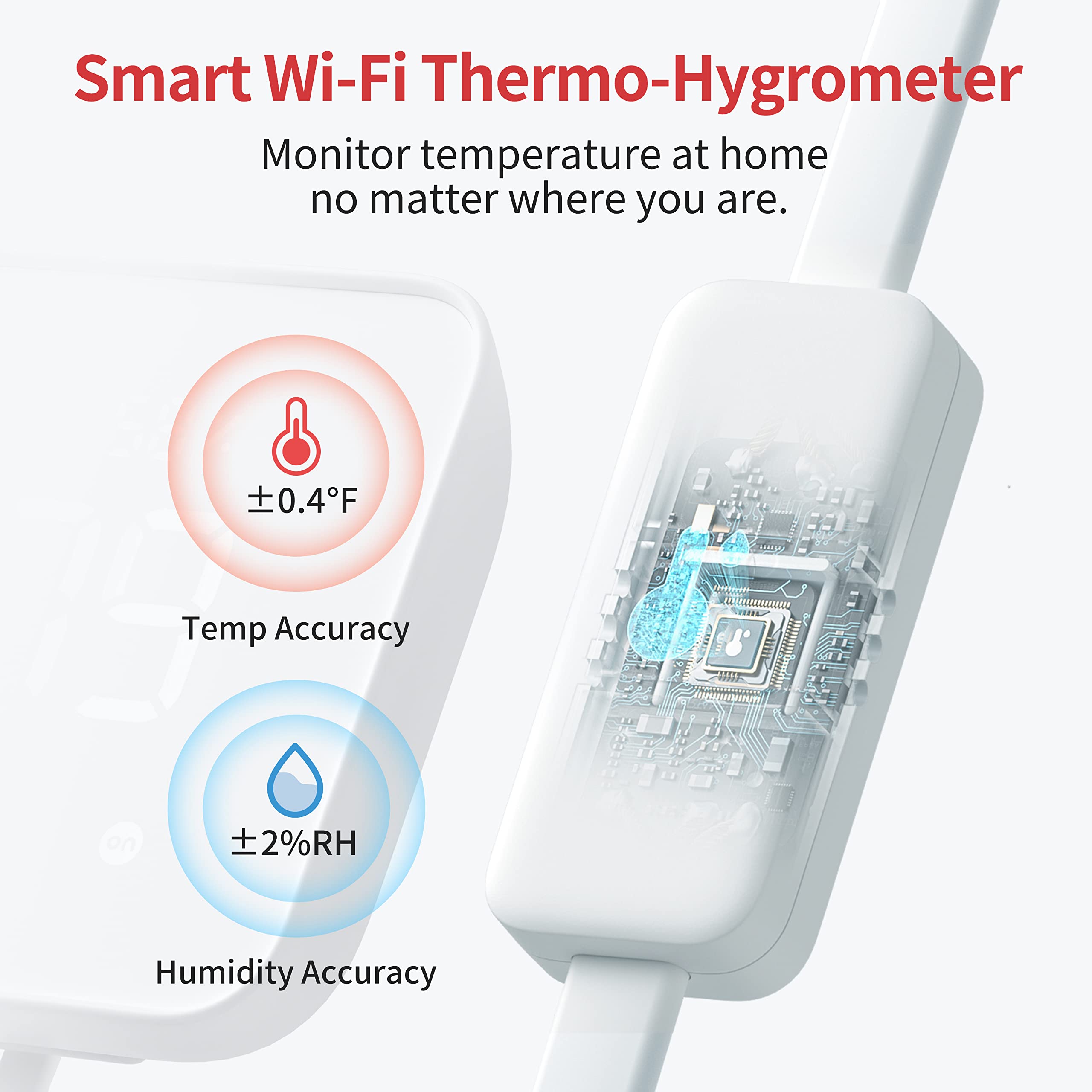 SwitchBot Hub 2 sensors closeup illustrating temperature and light sensing