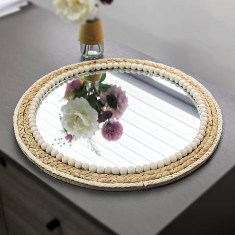 SWTHONY mirror reflecting living room to visually enlarge and brighten space