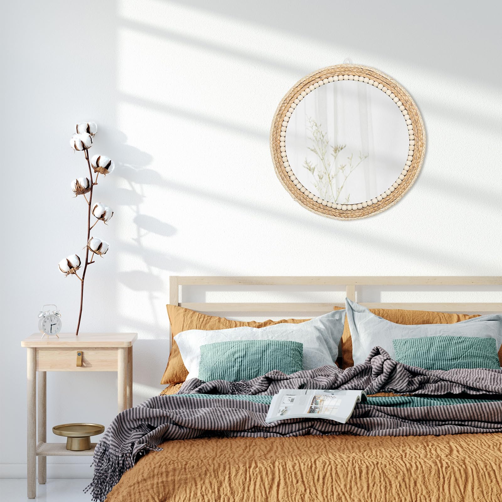 SWTHONY mirror in gallery wall arrangement adding layered style and warmth