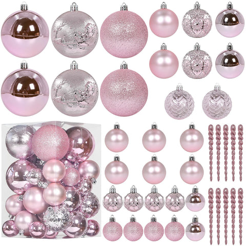 SY CRAFT front packaging showing 41-piece pink ornament set and contents