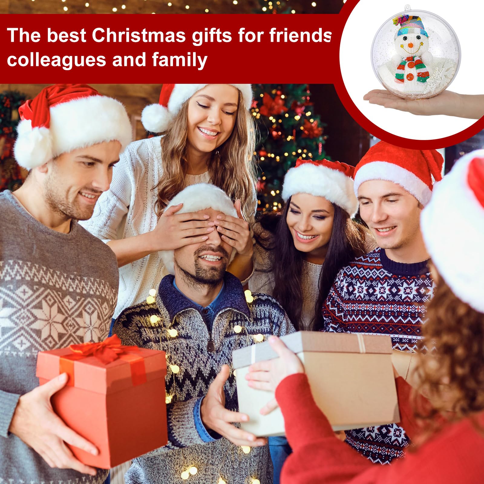Syhood table centerpiece arrangement showing multiple filled baubles creating festive decor