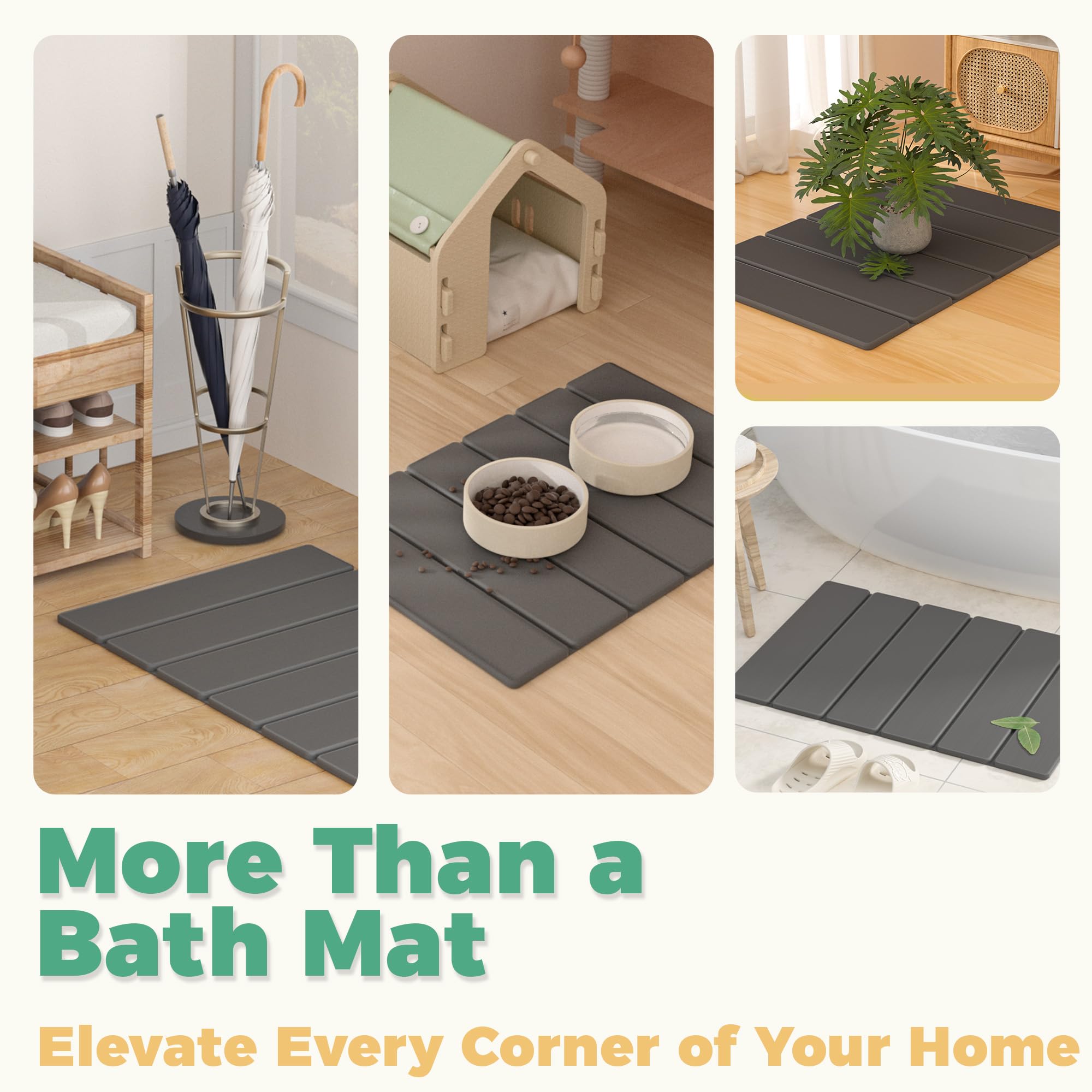 SYIPO mat under pet bowl protecting floor from spills and easy cleanup