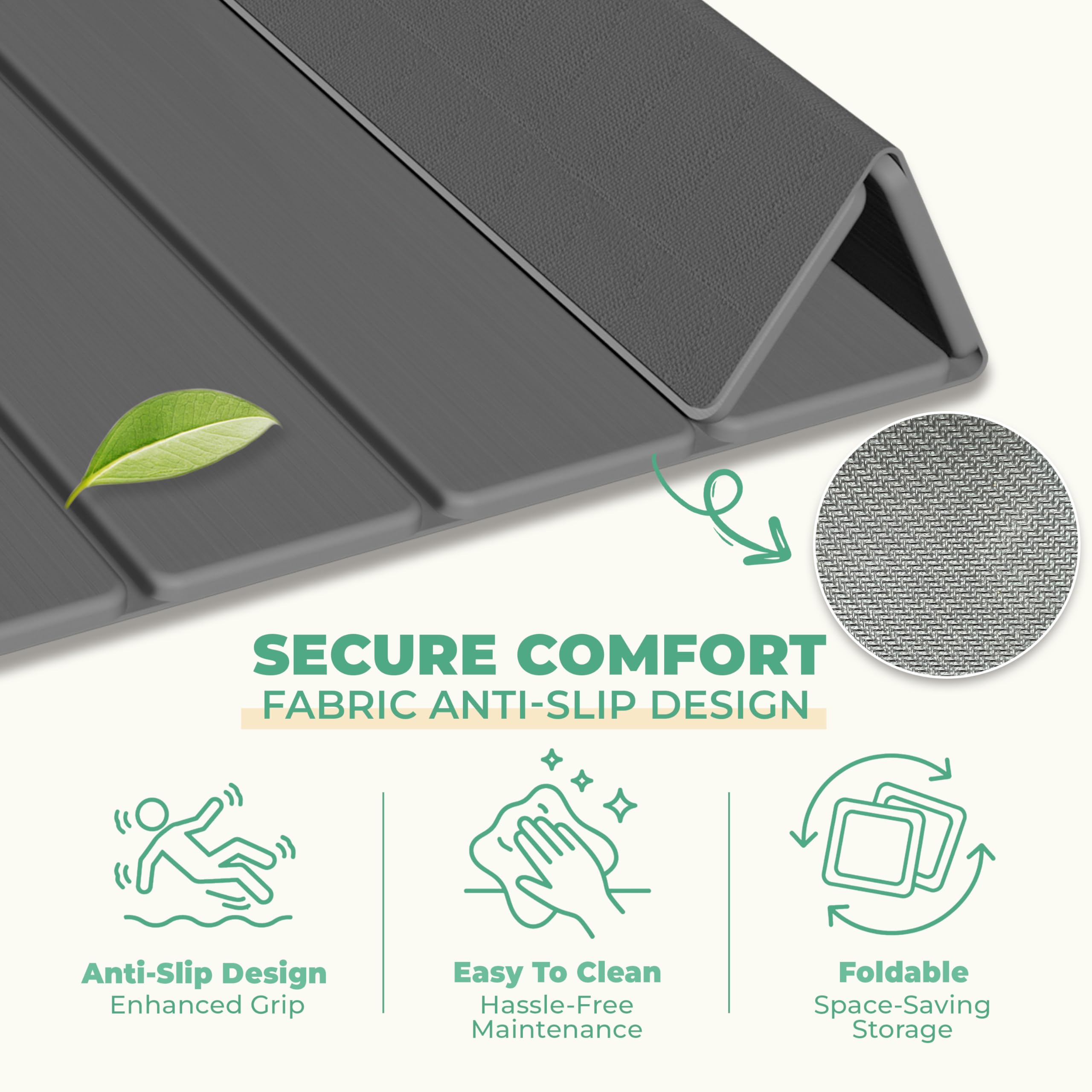 SYIPO underside non-slip fabric detail demonstrating improved floor grip and safety