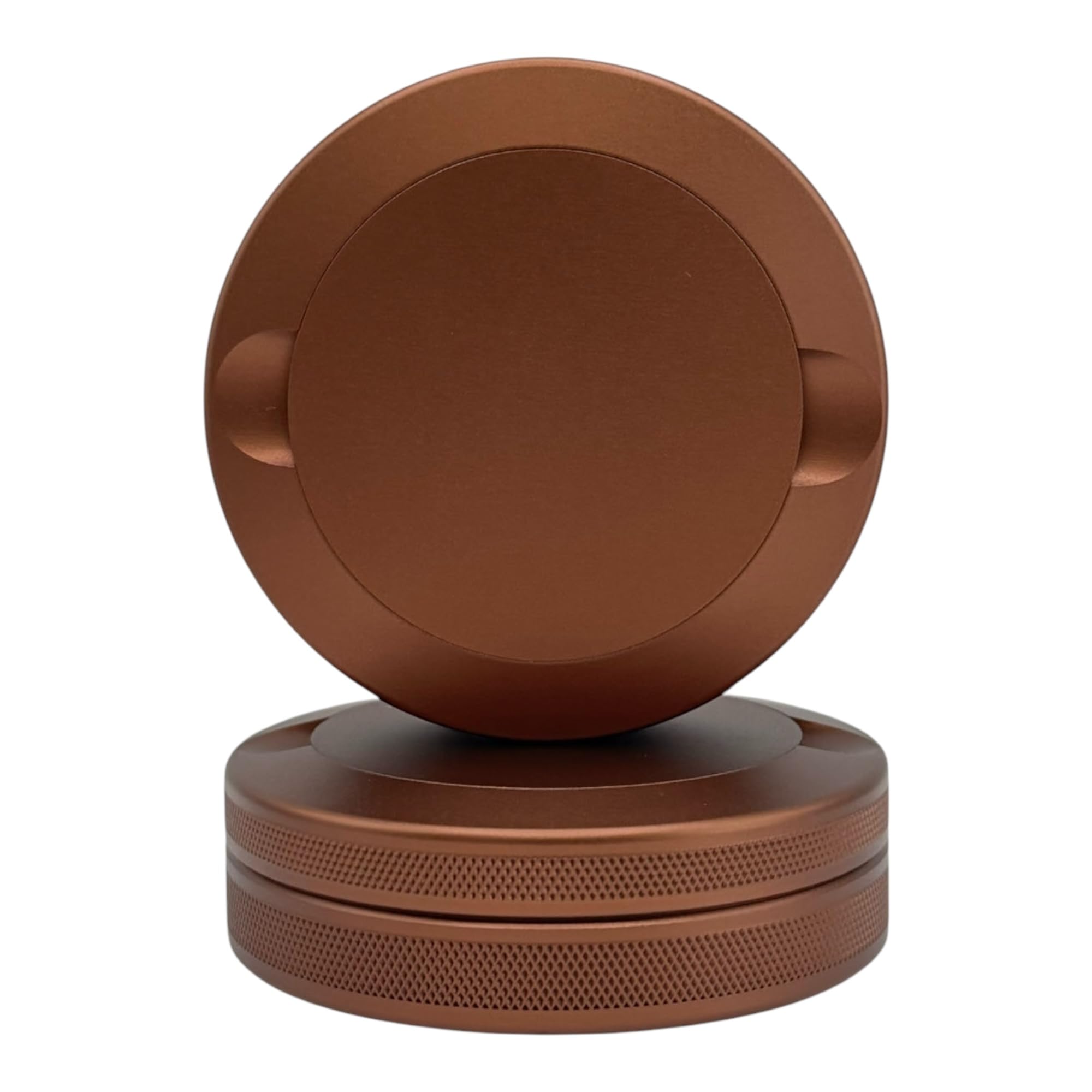 Syn Tin copper front view showing compact, rugged storage tin for organized carry