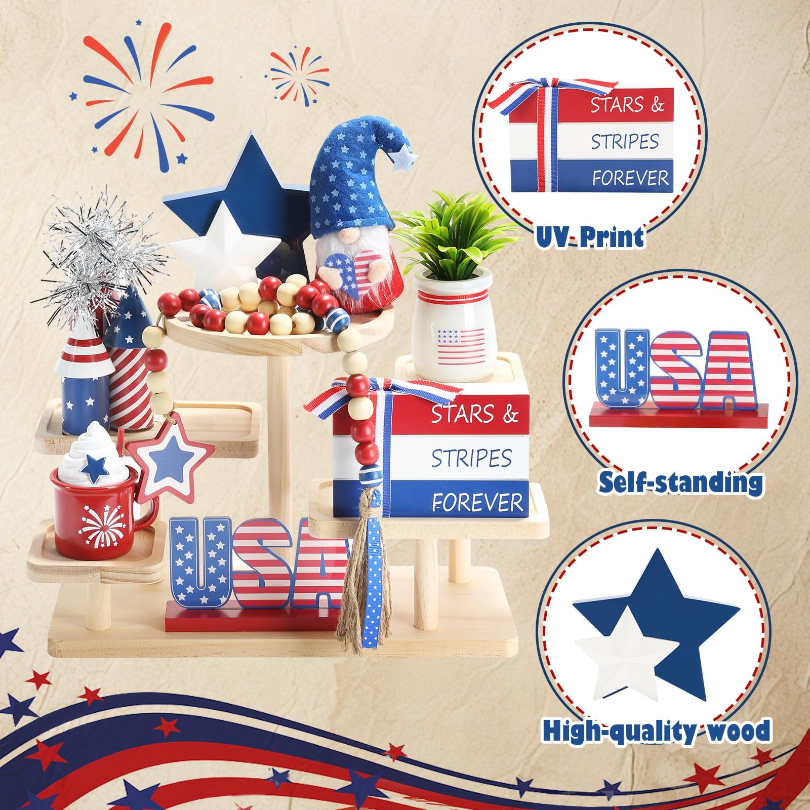 SYNCVIBE detailed USA lettering and star graphics highlighting crisp, vibrant printing