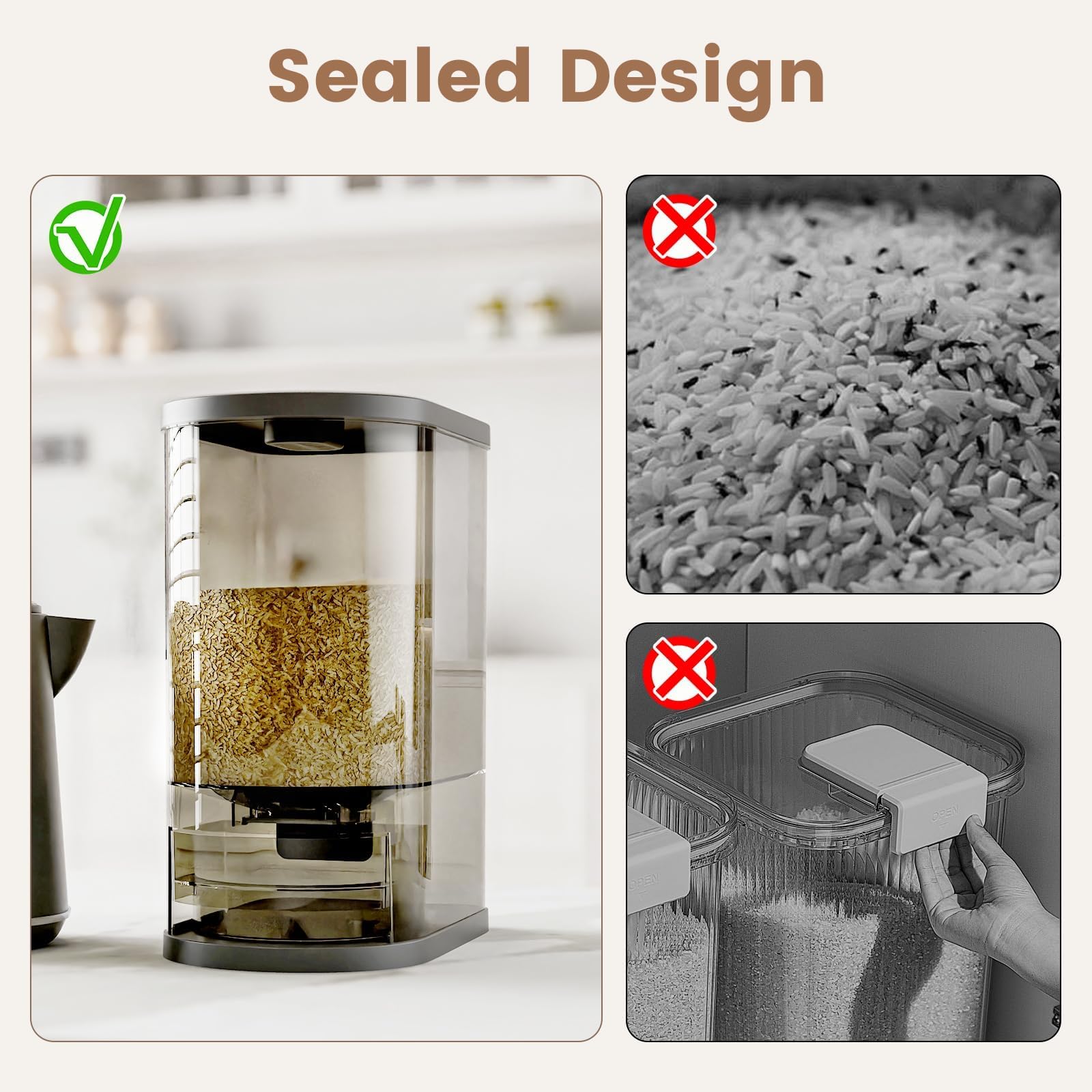 SYNCVIBE interior slope detail preventing rice residue and waste
