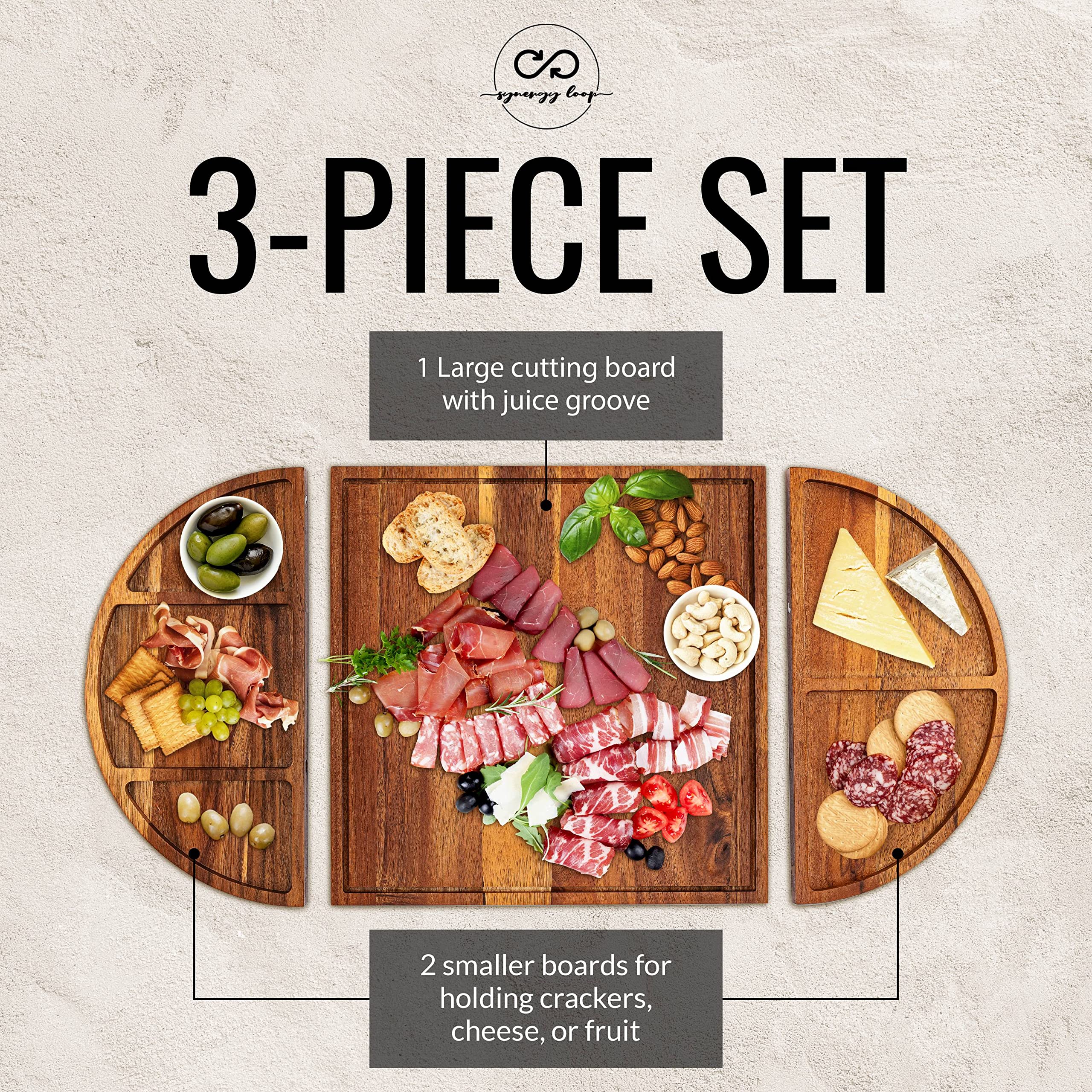Synergy Loop separated into three pieces demonstrating versatile serving and prep options