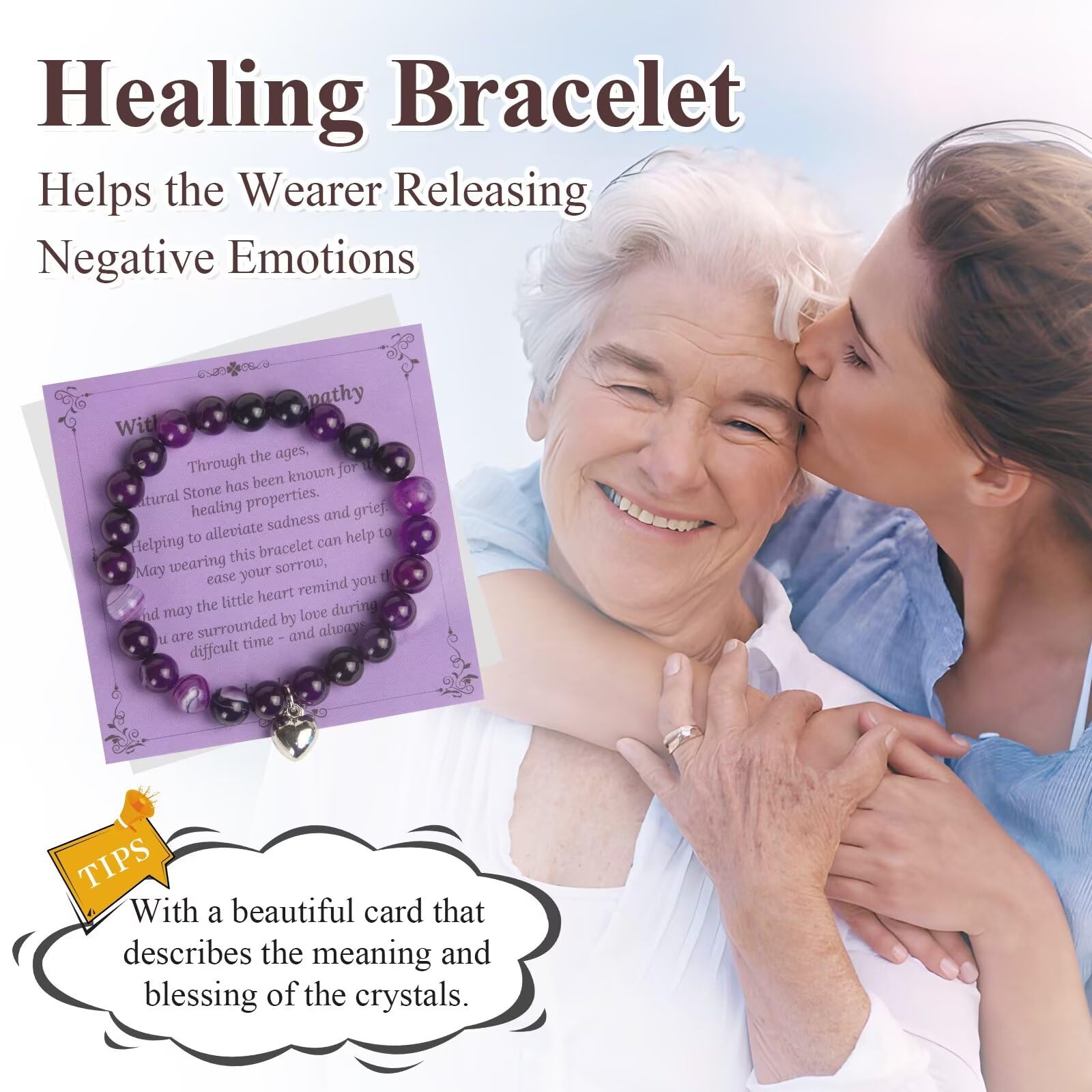 Synhonty amethyst bracelet close-up highlighting hand-strung beads as a soothing keepsake