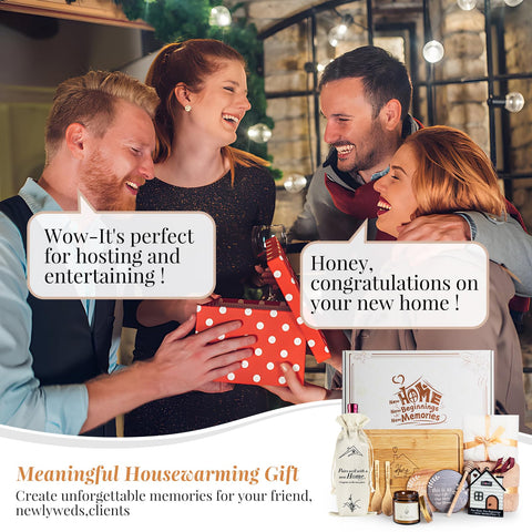 Synhonty full basket displayed in apartment to welcome new homeowners