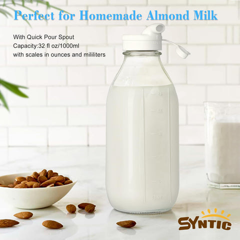 Syntic bottle scale markings in ML and FL OZ, benefits accurate measuring