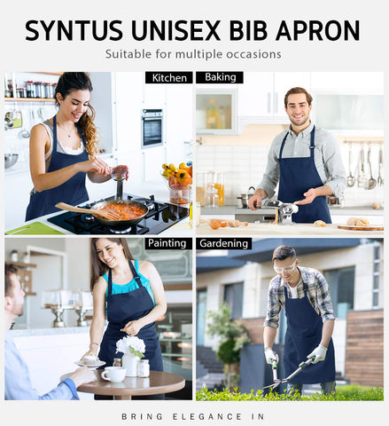 Syntus pack of 12 stacked aprons showing bulk supply for teams