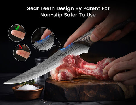 SYOKAMI blade edge detail showing ultra-sharp carbon steel for precise cuts