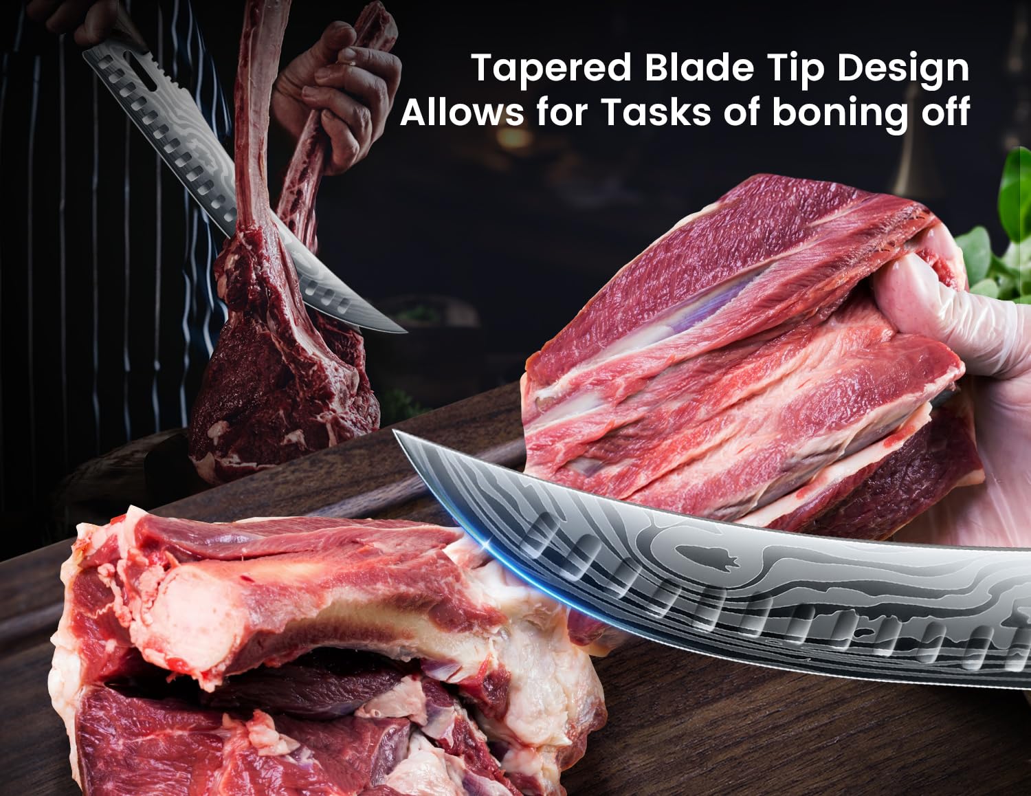 SYOKAMI cutting brisket to show long slicing strokes and uniform slices