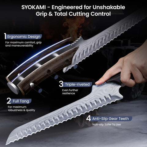 SYOKAMI slicing watermelon to show multipurpose cutting ability and versatility benefit