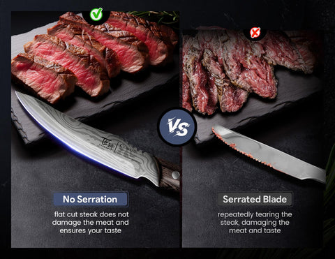 SYOKAMI knife beside fork for scale, displays 4.8-inch blade length