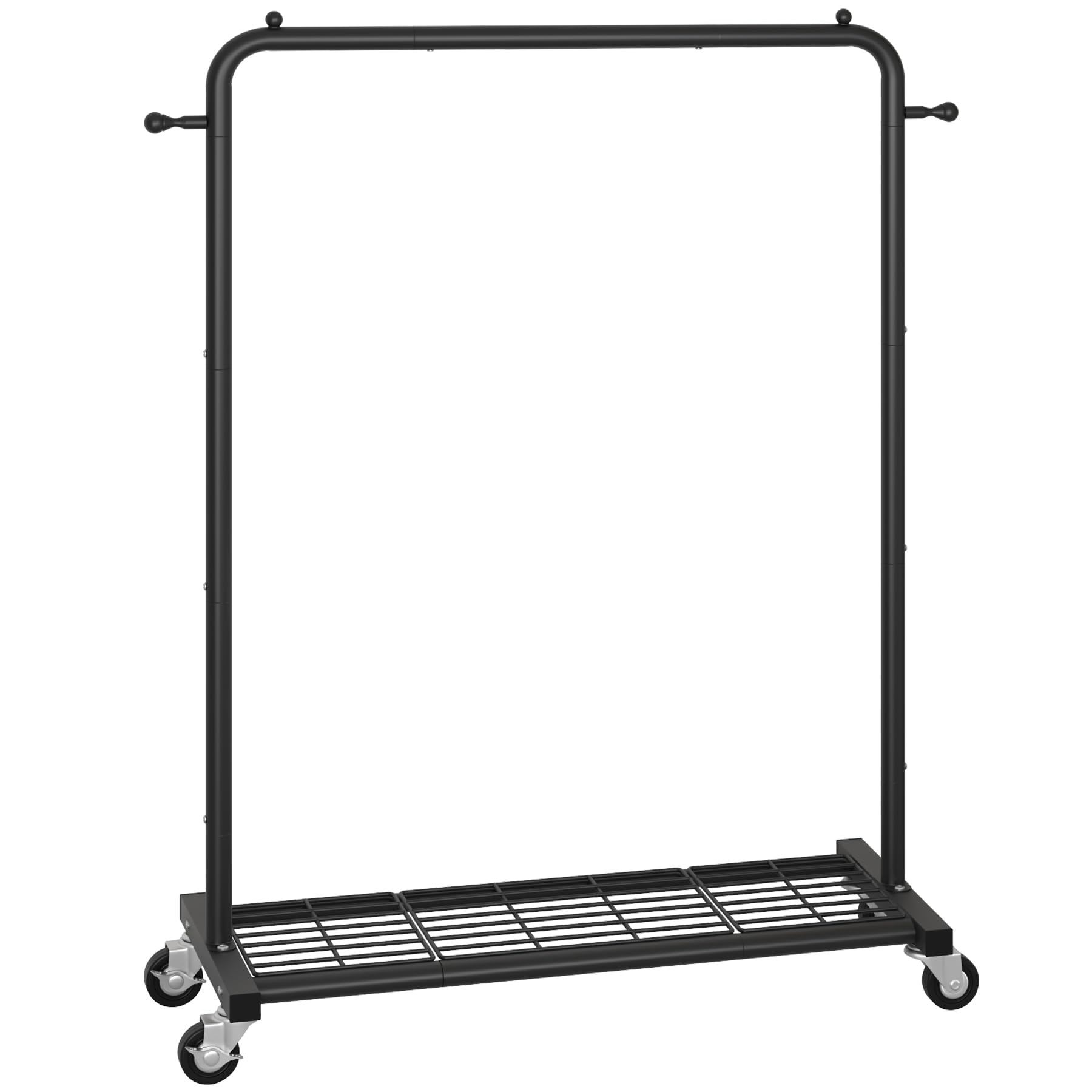 Sywhitta clothing rack next to chair showing scale and footprint benefit