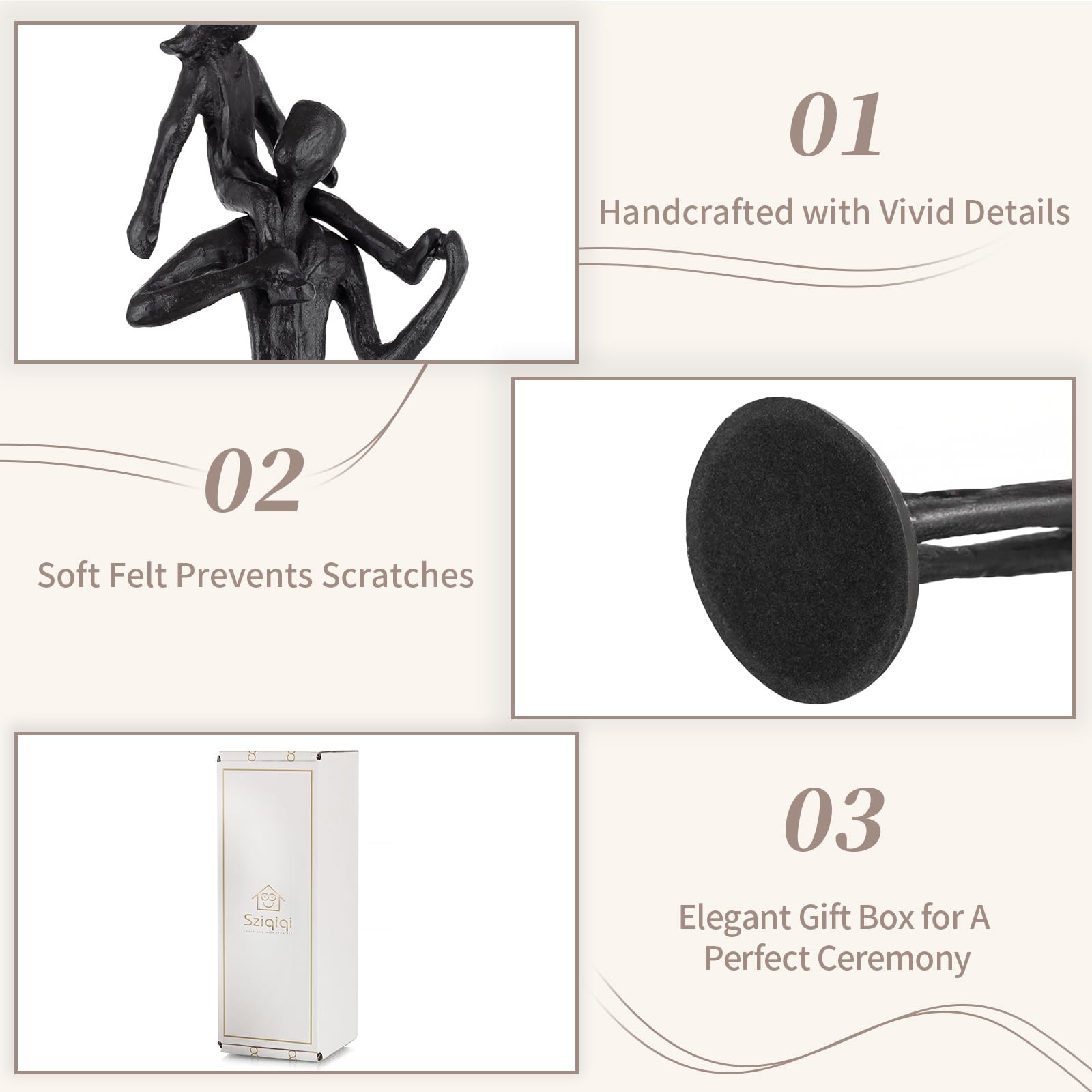Sziqiqi felt base under sculpture protecting furniture and preventing scratches