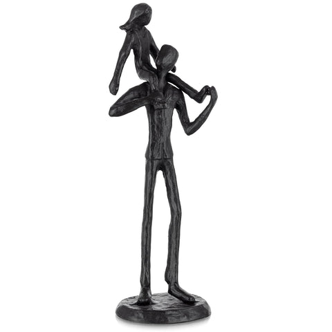 Sziqiqi front view of dad and daughter figurine showing emotional design and lasting quality