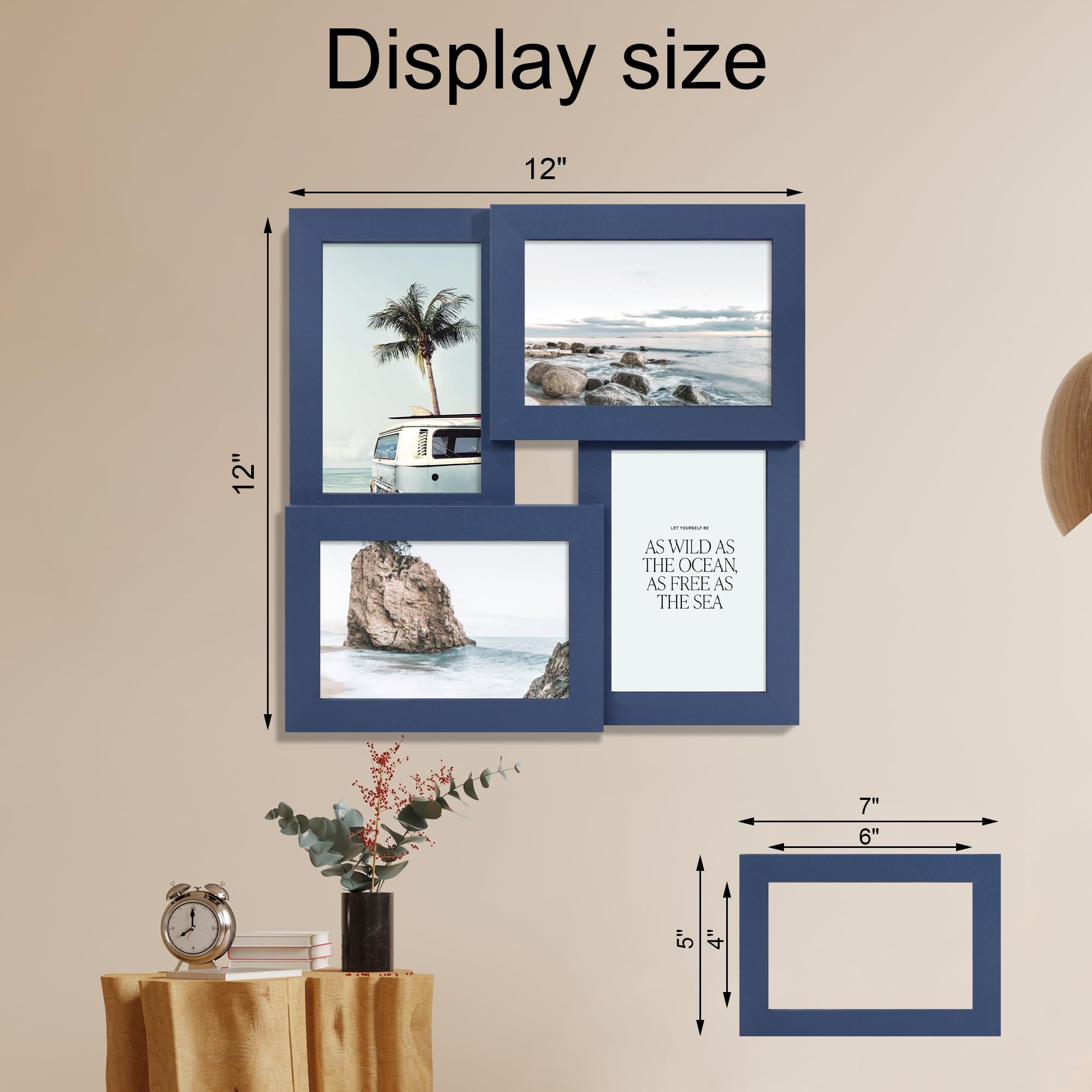 SZYUU back view with stand and included mounting hardware for versatile display
