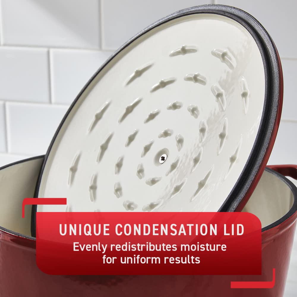 T-fal interior enamel detail showing smooth surface for easier cooking and cleaning